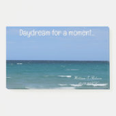 ターコイズ澄んビーチチェックブックカバー ポストイット (正面)