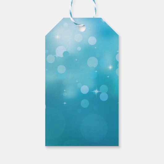 ターコイズ灯付雪だるま ギフトタグ (裏面)