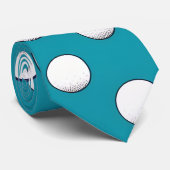 ターコイズ点々のあるメンズネックタイ ネクタイ (ロール)