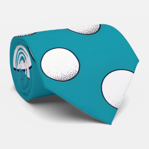 ターコイズ点々のあるメンズネックタイ ネクタイ