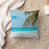 ターコイズ熱帯ビーチ クッション (ブランケット)