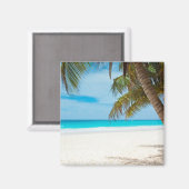 ターコイズ熱帯ビーチ マグネット (正面/裏面)