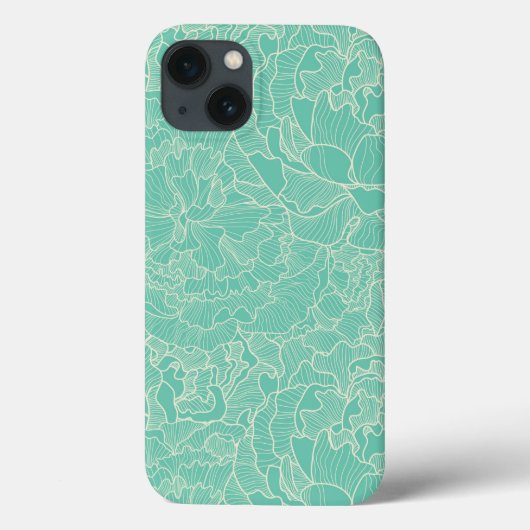 ターコイズ牡丹 Case-Mate iPhoneケース (裏面)