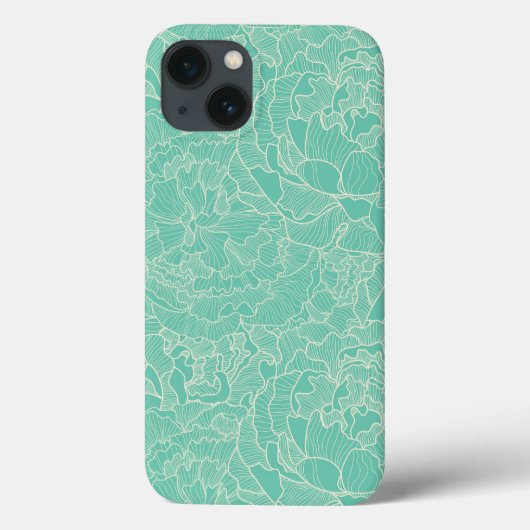 ターコイズ牡丹 Case-Mate iPhoneケース (裏面)