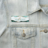 ターコイズ瑪瑙金ゴールドグリッタースクリプトモノグラム 名札 (インサイチュ)