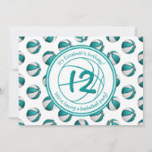 ターコイズ白バスケットボール誕生日_チームパーティー 招待状 (裏面)