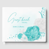 ターコイズ白フローラ結婚ズ ゲストブック (正面)