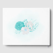 ターコイズ白フローラ結婚ズ ゲストブック (裏面)