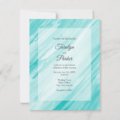 ターコイズ白抽象芸術 招待状 (正面)