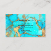 ターコイズ石バックグラウンド名刺 名刺 (裏面)