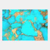 ターコイズ石写真 ラッピングペーパーシート (正面3)