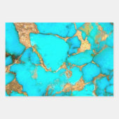 ターコイズ石写真 ラッピングペーパーシート (正面)