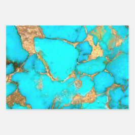 ターコイズ石写真 ラッピングペーパーシート