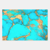 ターコイズ石写真 ラッピングペーパーシート (正面3)