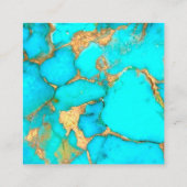 ターコイズ石感謝してい割引カード スクエア名刺 (裏面)