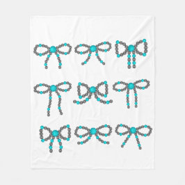 ターコイズ石毛布 フリースブランケット