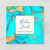 ターコイズ石 スクエア名刺 (正面)