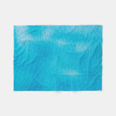 ターコイズ磁器のクラキュレでクラック釉薬 フリースブランケット (正面(横))