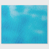 ターコイズ磁器のクラキュレでクラック釉薬 ラッピングペーパー (フラット)