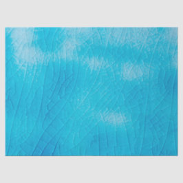 ターコイズ磁器のクラキュレでクラック釉薬 薄葉紙