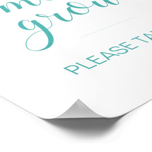 ターコイズ私の成長を見る赤ちゃんシャワー植物の好意 ポスター (角)