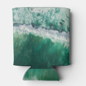 ターコイズ空中波：ドローンショット 缶クーラー (裏面)