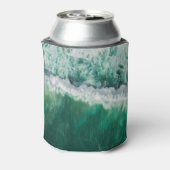 ターコイズ空中波：ドローンショット 缶クーラー (缶裏面)