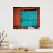 ターコイズ窓 ポスター (キッチン)