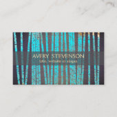 ターコイズ竹ナチュラルとホリスティック健康ウッド 名刺 (正面)