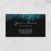 ターコイズ紙吹雪メイクアップアーティストラッズエクステンション 名刺 (裏面)