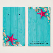 ターコイズ素朴ウッドシーズヘルスイヤリングホルダー (正面&裏面)