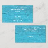 ターコイズ素朴ウッド名刺 名刺 (正面/裏面)