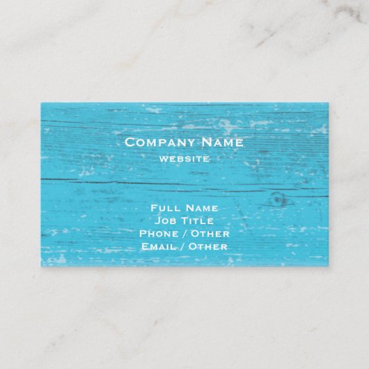 ターコイズ素朴ウッド名刺 名刺 (正面)