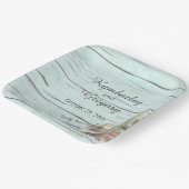 ターコイズ素朴カントリーウエスタンブーツハット ペーパープレート (傾斜あり)