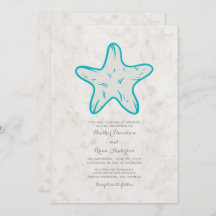 ターコイズ素朴ヒトデの結婚式