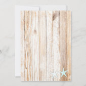 ターコイズ素朴ヒトデ結婚式招待状 招待状 (裏面)