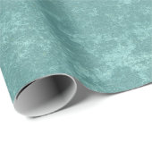 ターコイズ素朴ヴィンテージ質感クリスマス ラッピングペーパー (ロールコーナー)