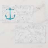 ターコイズ素朴結婚いかり座席表 プレイスカード (正面/裏面)