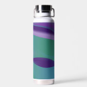 ターコイズ紫のグラデーション名 ウォーターボトル (背面)