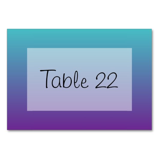 ターコイズ紫グラデーション テーブルナンバー (裏面)
