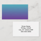 ターコイズ紫グラデーション 名刺 (正面/裏面)