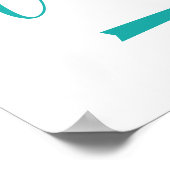 ターコイズ結婚の方向の右矢印 ポスター (角)