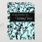 ターコイズ結婚の発願招待状書 招待状 (正面/裏面)