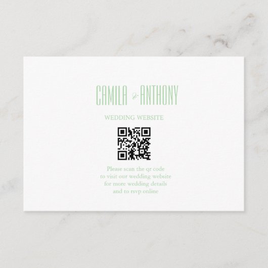 ターコイズ結婚の エンクロージャーカード (正面)