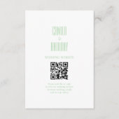 ターコイズ結婚の エンクロージャーカード (正面)