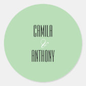 ターコイズ結婚の ラウンドシール (正面)