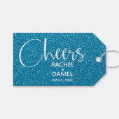 ターコイズ結婚式の引き出物 ギフトタグ (正面(横))