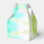 ターコイズ絞り染めグルーヴィレトロ誕生日パーティー フェイバーボックス (裏面サイド)