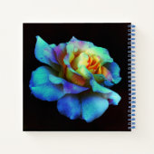 ターコイズ絞り染めバラ ノートブック (裏面)