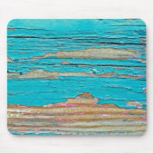 ターコイズ絵を描オン風化木材 マウスパッド (正面)